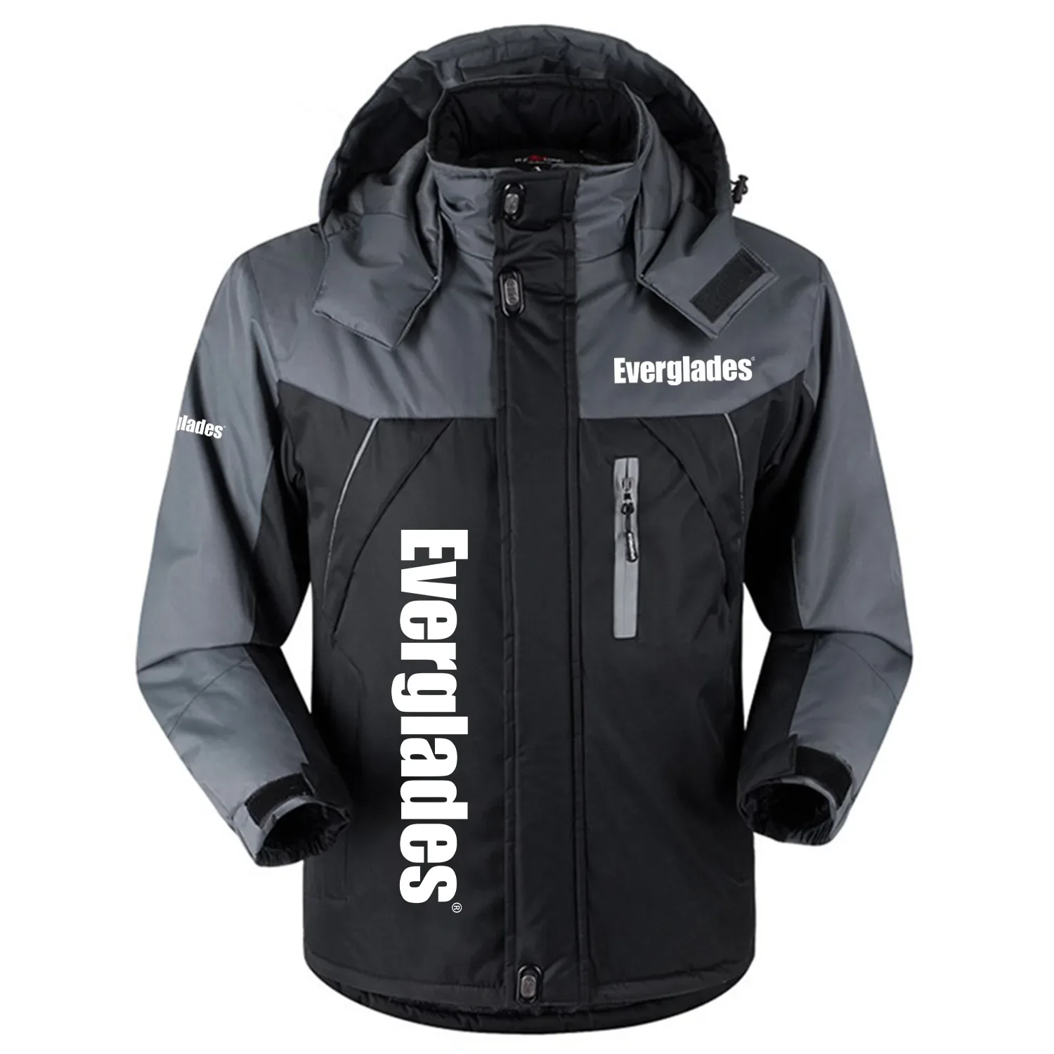 Everglades Exclusive Logo Outdoor Charging Suit Slim Fit Plush Waterproof Windproof Jacket Detachable Hood TTPDPCS2409ERZ - Everglades Jacket