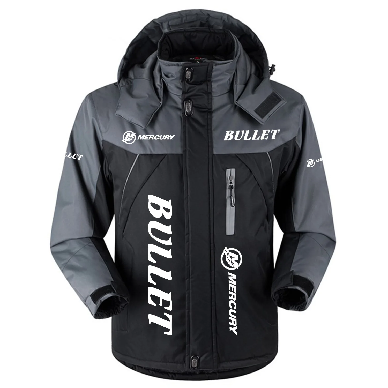 Bullet Mercury Outdoor Charging Suit Slim Fit Plush Waterproof Windproof Jacket Detachable Hood TTPDPCS2409MBU - Bullet Mercury Jacket