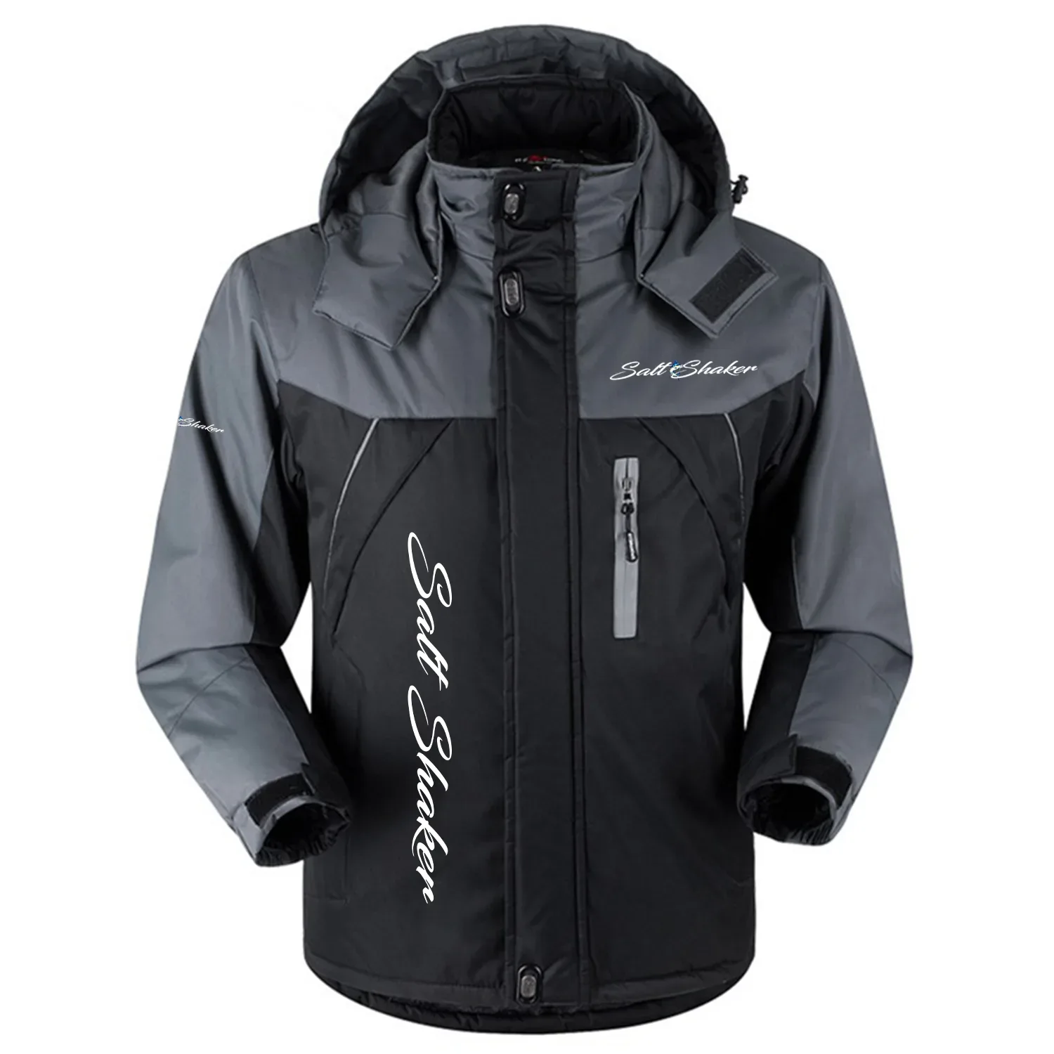Salt Shaker Exclusive Logo Outdoor Charging Suit Slim Fit Plush Waterproof Windproof Jacket Detachable Hood TTPDPCS2409SCSZ - Salt Shaker Jacket