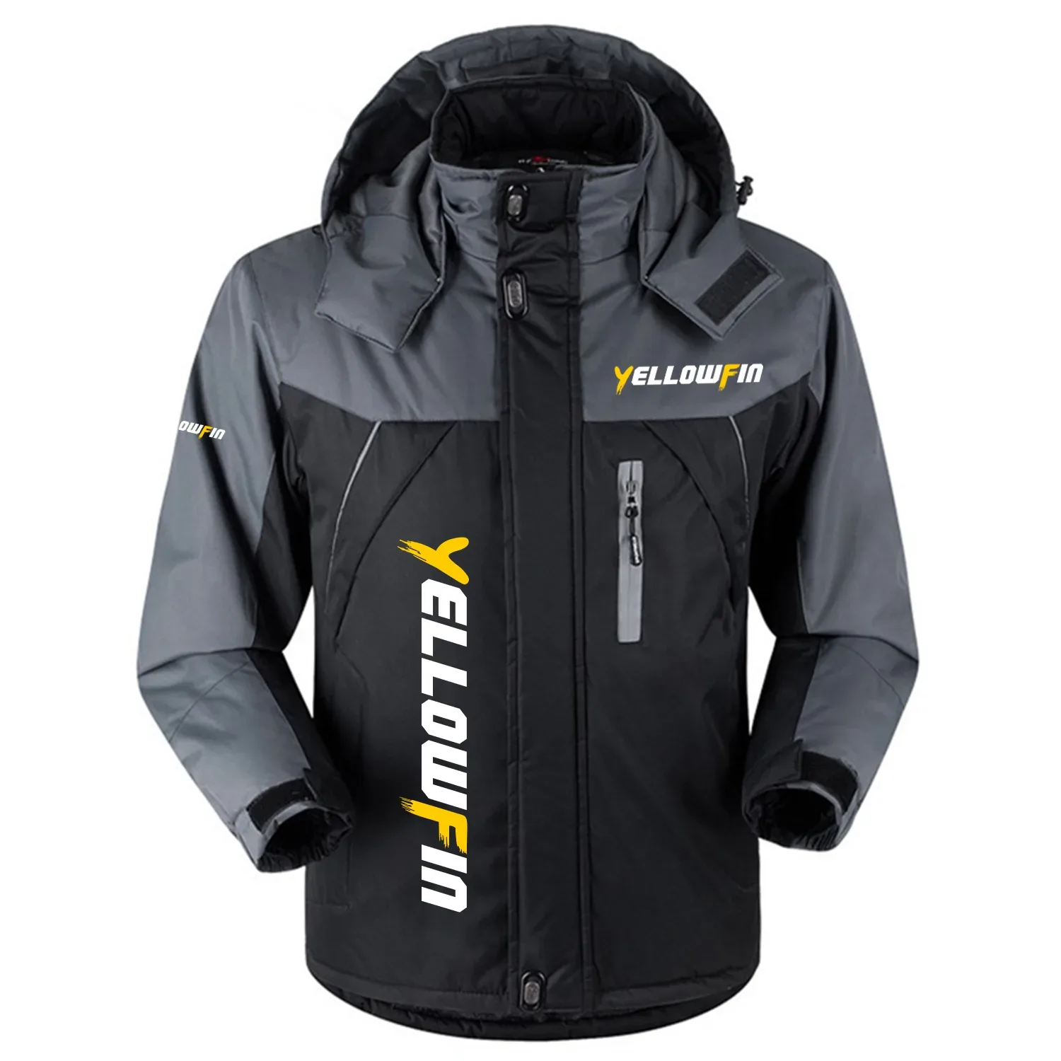 Yellowfin Exclusive Logo Outdoor Charging Suit Slim Fit Plush Waterproof Windproof Jacket Detachable Hood TTPDPCS2409YFZ - Yellowfin Jacket