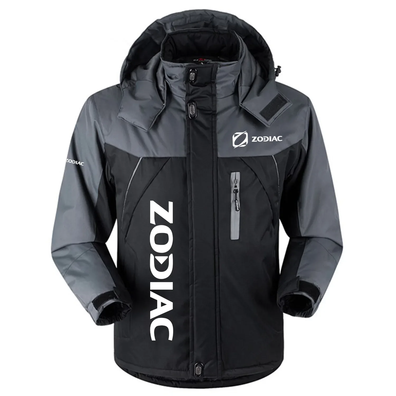 Zodiac Exclusive Logo Outdoor Charging Suit Slim Fit Plush Waterproof Windproof Jacket Detachable Hood TTPDPCS2409ZDZ - Zodiac Jacket